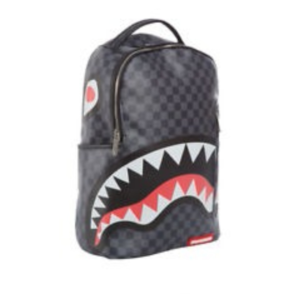 SPRAYGROUND SHARK IN PARIS GREY BACKPACK MONOGRAM